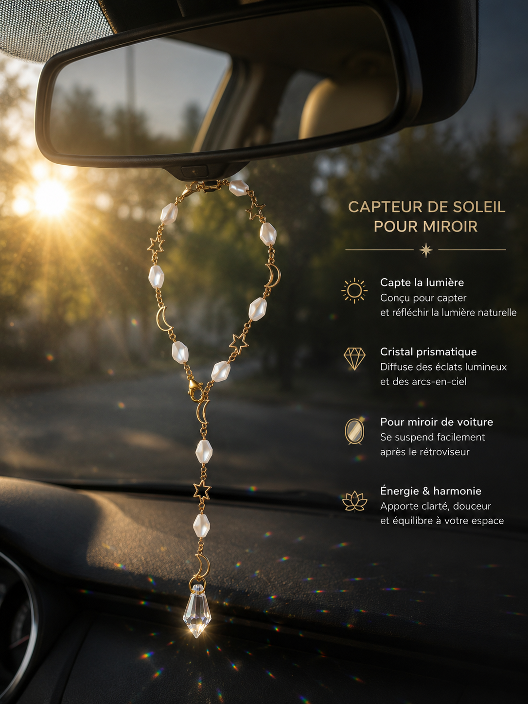 ✨ Capteur de soleil céleste pour rétroviseur✨️