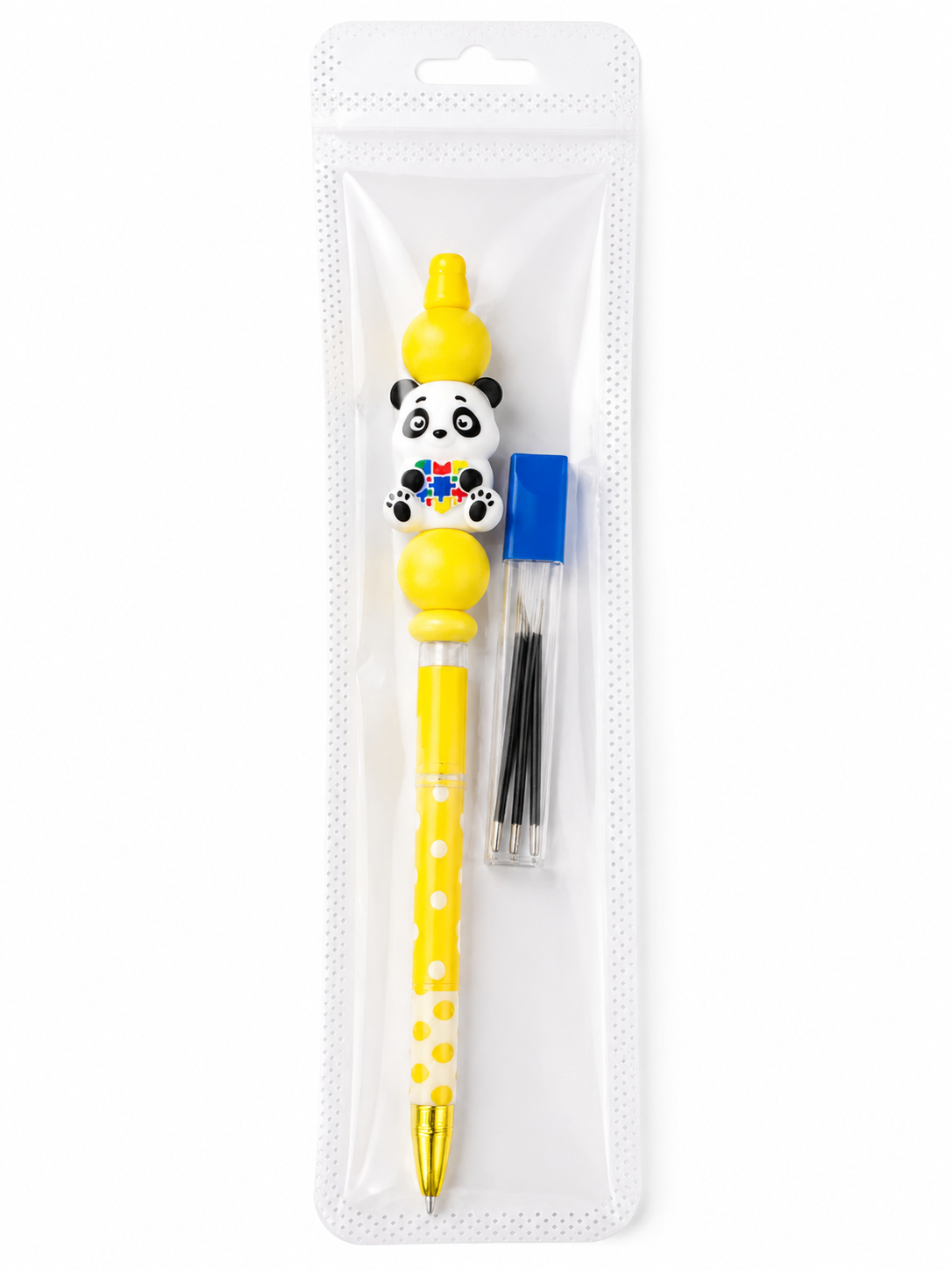💛 Porte-Mine Panda Autisme 💛🐼🧩