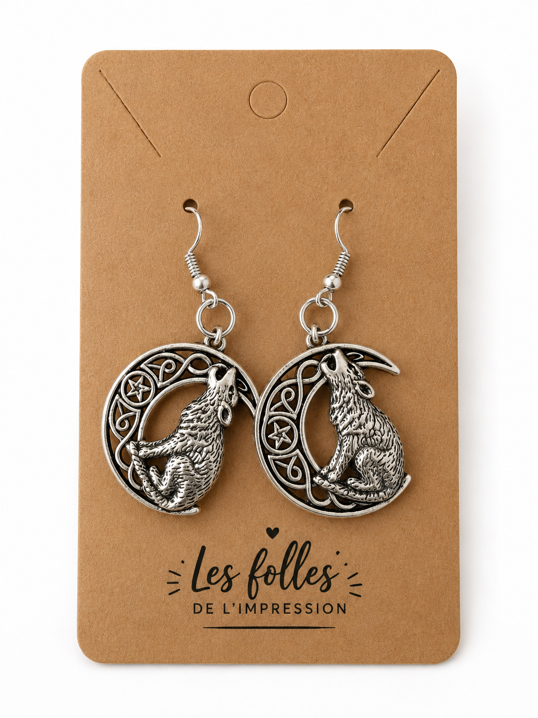 🌙 Boucles d’oreilles Loup Mystique 🌙