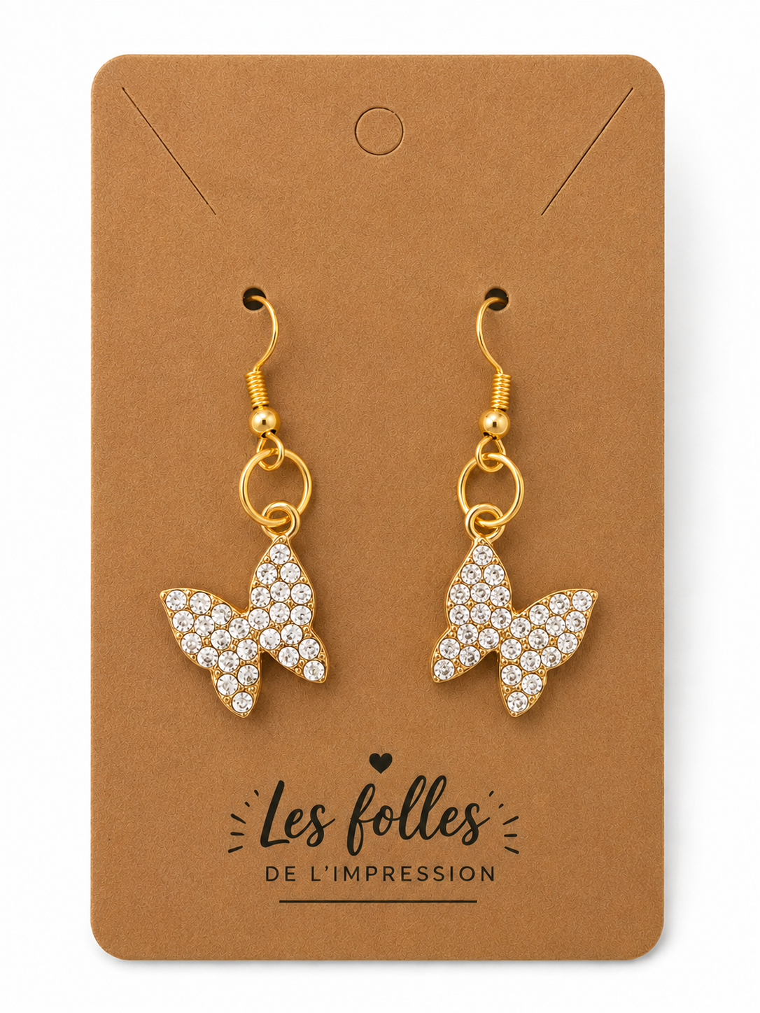 🦋boucles d’oreilles papillon scintillantes. ✨