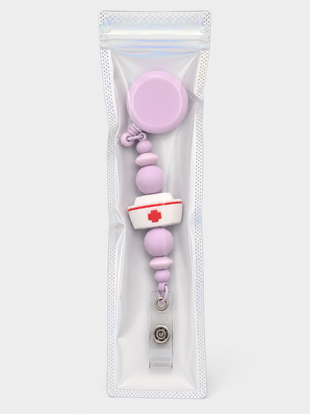 💗 Porte-badge rétractable infirmière